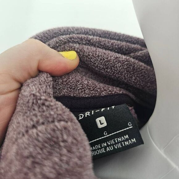 Nike Funnel Neck Fleece Pullover Jacket Purple L - Picture 3 of 6